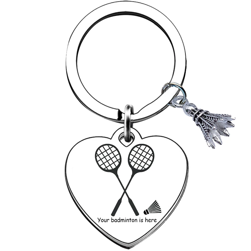 

Heart Badminton Ball Pendant Keychain for Badminton Player Badmintons Sports Gift Badmintons Ball trainer Gift