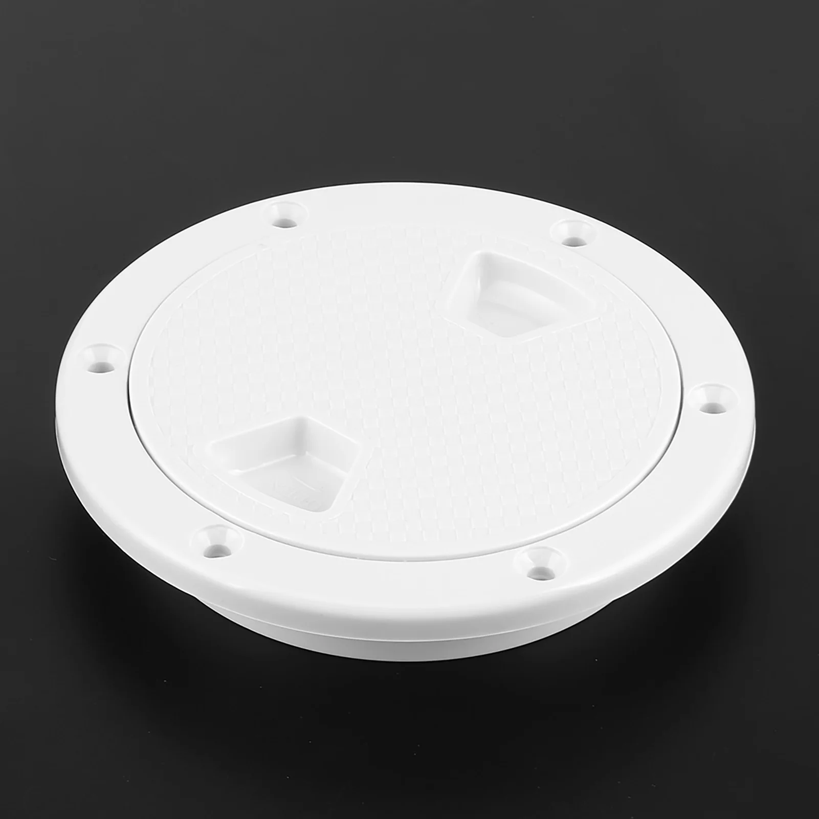 4inch ABS Deck Plate Round White Anti-UV Corrosion Resistant Screw Out Boat Inspection Hatch Cover