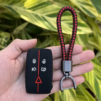 適用於路虎捷豹XF XFR XK XKR XK8 XJ8 2007-2013款5鍵免鑰匙啟動遙控器的矽膠汽車鑰匙套 8 最佳銷售 捷豹XKR - №4