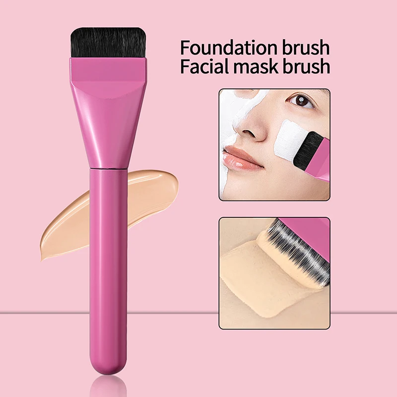 5 pçs conjunto de escova de maquiagem ultra-fina fundação sobrancelha delineador escova traceless veludo pó macio puff cabeça plana ferramenta de beleza