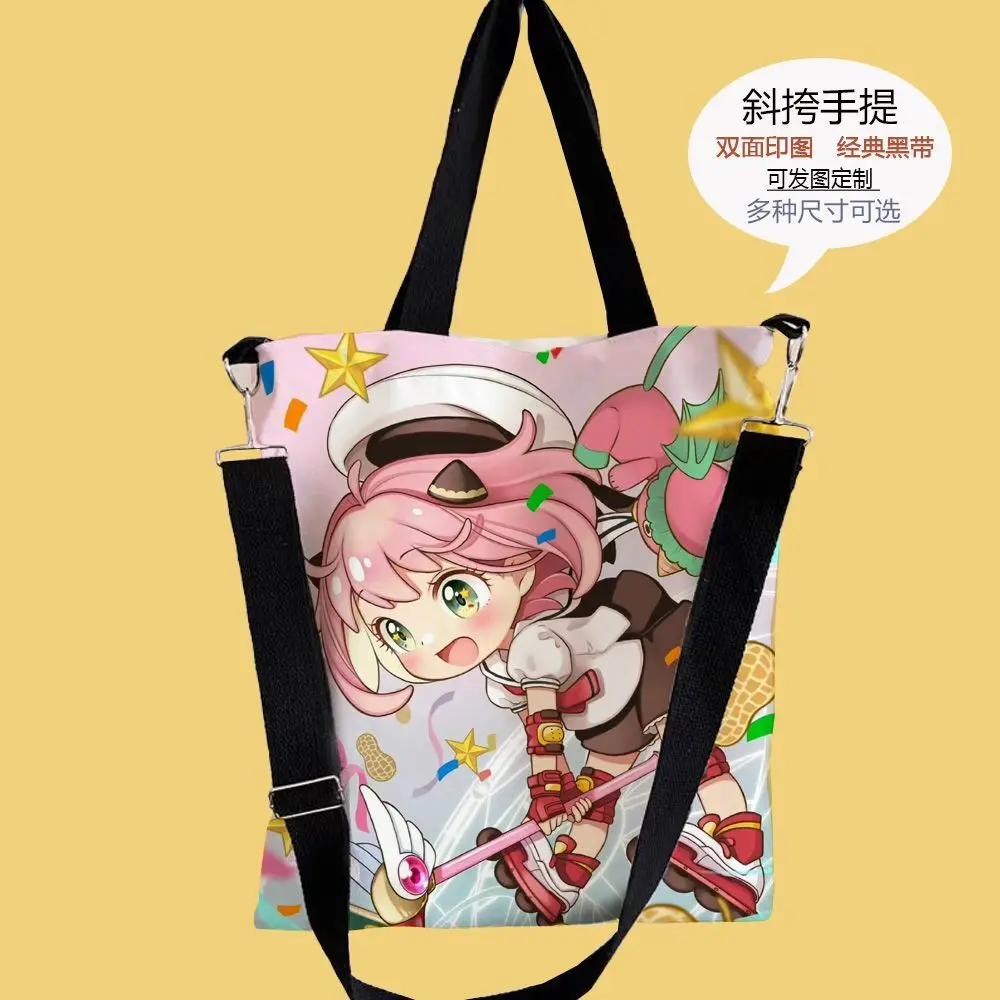 Spy X Family Anya Tutoring Study Simple Large Capacity Canvas Women's Shoulder Bag Ani