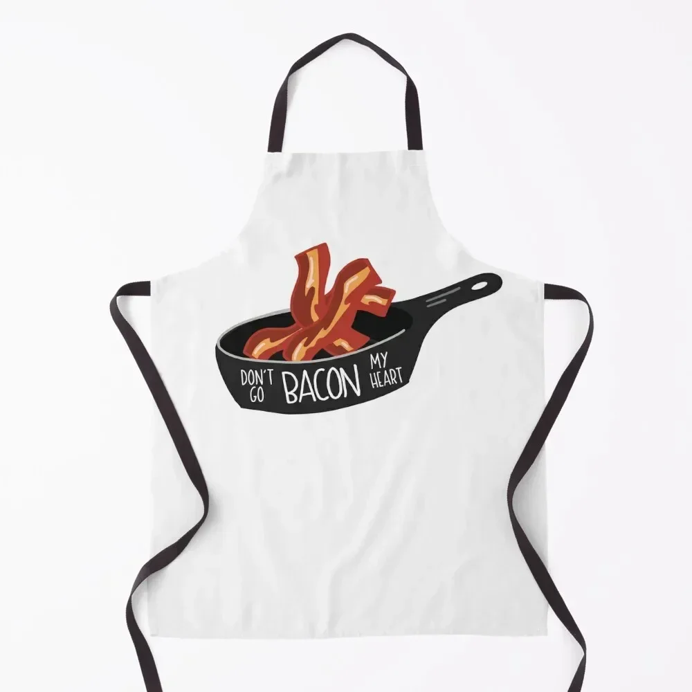 Don't Go Bacon My Heart Sticker Bacon Lovers Apron Women's Home Clothes Kitchen on the wall japanese style Apron