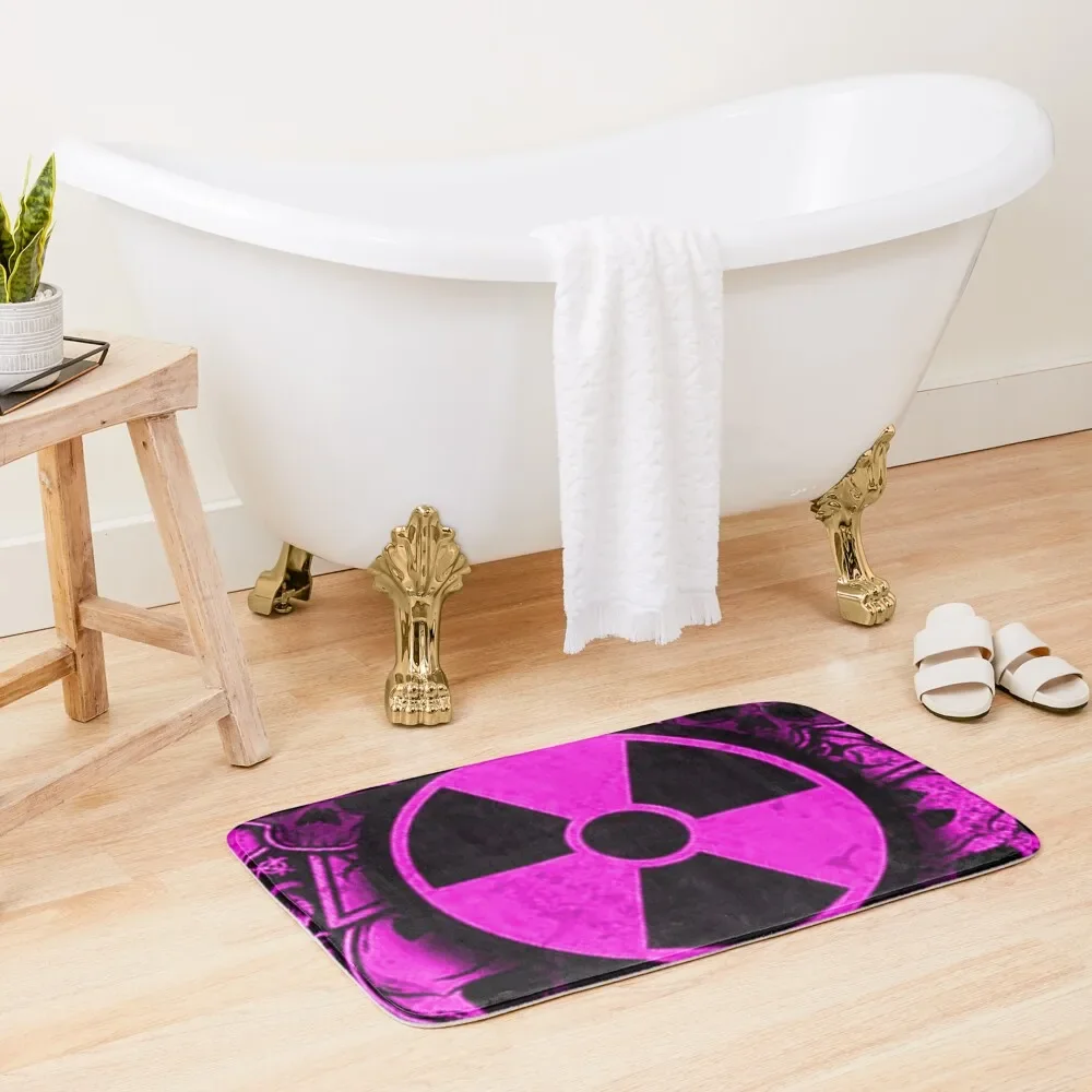 

Vintage Coolio Nuclear Neon Pink Bath Mat DoorEntrance Door Front Door Mat
