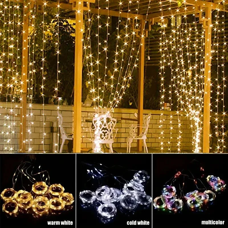 Imagem -06 - Usb Powered Led Curtain Lights com Controle Remoto Feriado Casamento Interior Quarto Festa Decorações de Natal para Casa