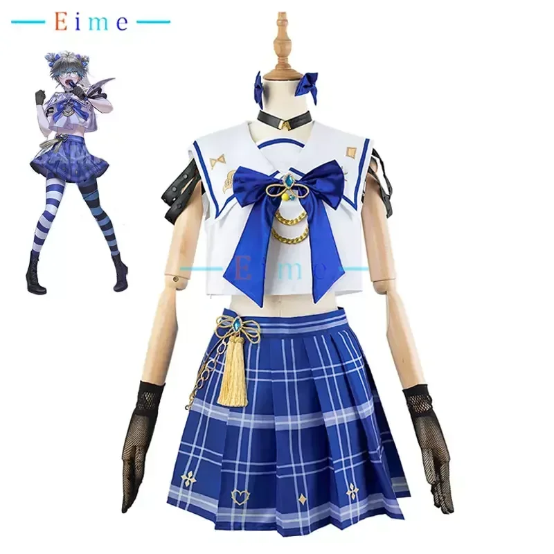 

Ike Eveland Cosplay Costume Vtuber Cosplay Cute JK Suit Top Skirts Halloween Carnival Dress Anime Clothing Custom Made