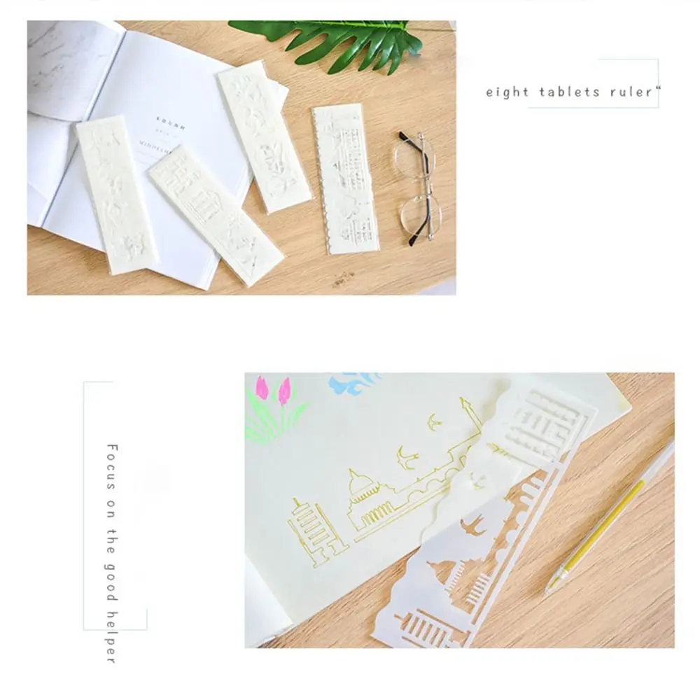 อุปกรณ์วาดภาพสำหรับนักเรียน ลายฉลุสำหรับงานศิลปะ ลายฉลุสำหรับงานสแครปบุ๊ค ลายฉลุสำหรับวาดภาพ ลายฉลุตัวอักษร ลายฉลุ DIY สำหรับวาดภาพ