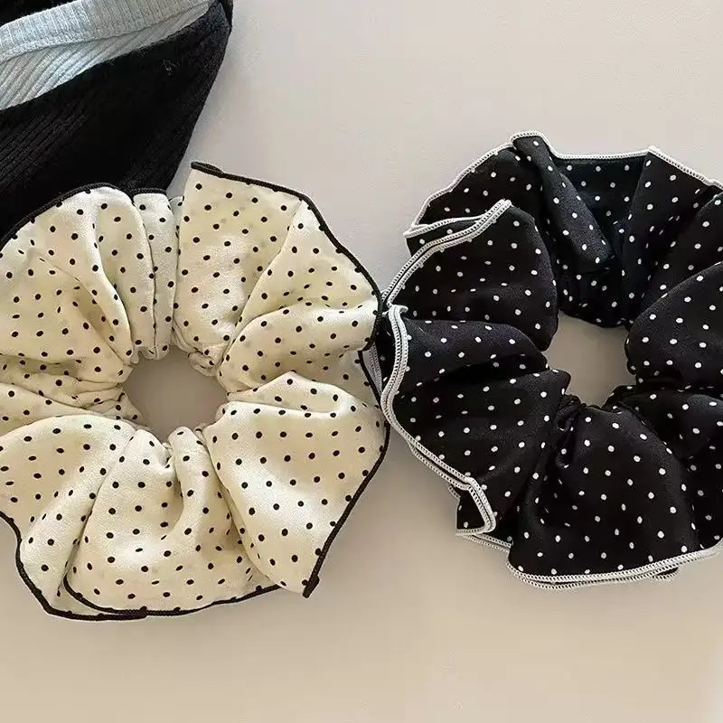 

Accessoires pour cheveux pour femmes, bandeau à quatre couches à pois noirs et blancs assortis avec tout, haut de gamme