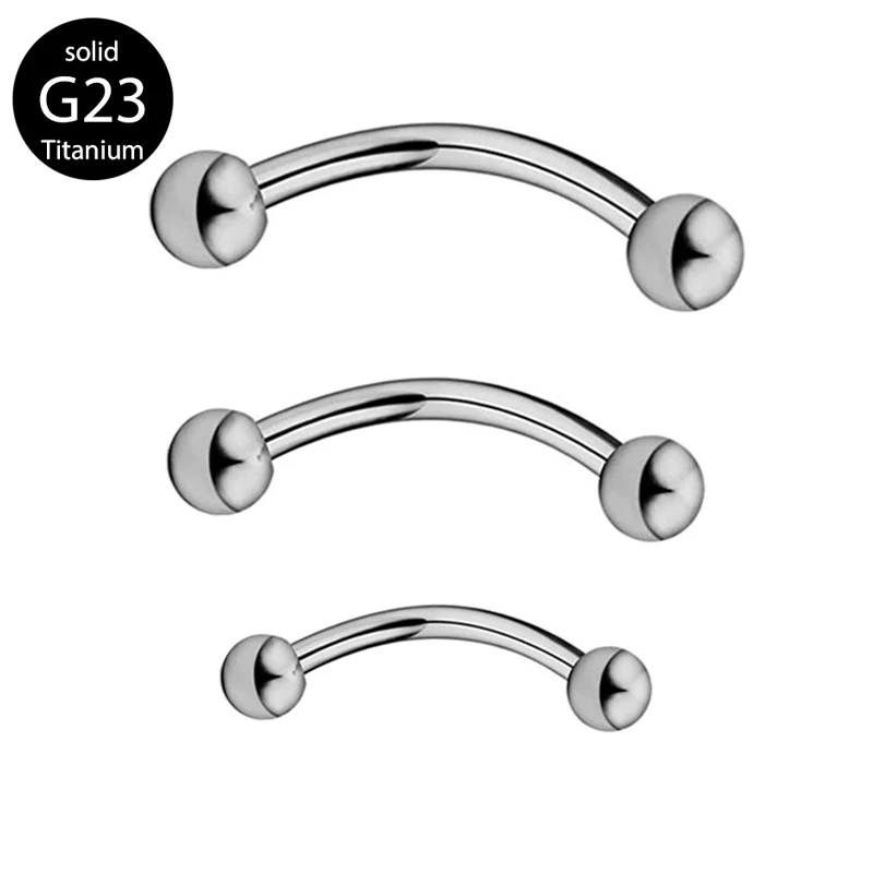 

G23 Titanium Steel Tiny Curved Eyebrow Ear Navel Belly Lip Ring Barbell Piercing Jewelry 16g 6mm/8mm/10mm Wholesales