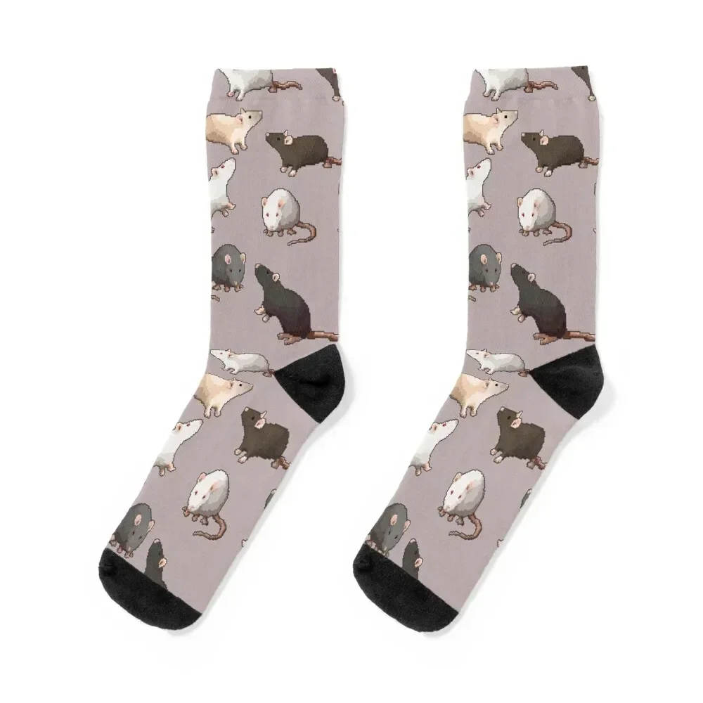 Pixel Rats on repeat Socks new year essential Luxury Woman Socks Men's