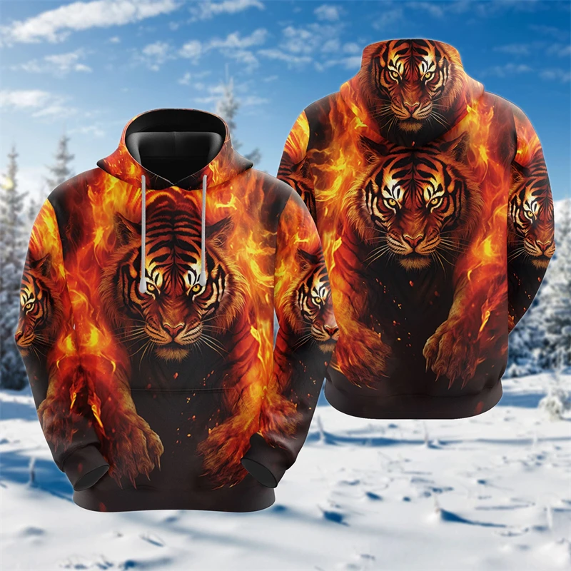 النساء والرجال القوطي النمر الرسم بلوزات ، أزياء الهارجوكو ، Y2K هوديي ، هوديس الحيوانات الرعب ، البلوفرات الهيب هوب ، الملابس الكاجوال