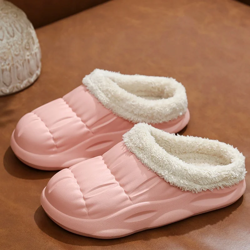 

Новые осенние и зимние тапочки с хлопковой подкладкой для мужчин и женщин, теплые домашние тапочки для пар в форме лепестка