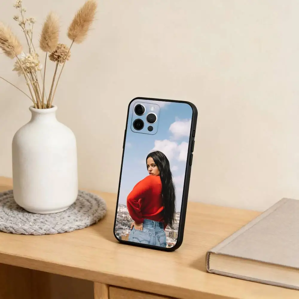 حافظة هاتف R-Rosalia-Singer-Motomami لهاتف iPhone 17,16,15,14,13,12,11 Plus,Pro Max,XS,غطاء أسود من السيليكون الناعم