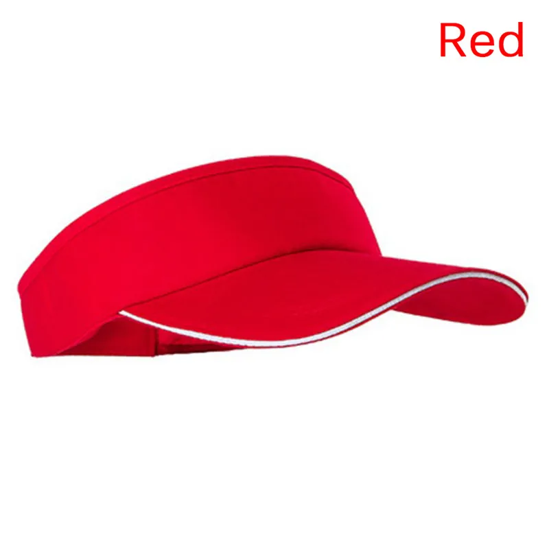 Summer Sun Hats Men Women Cotton Adjustable Visor UV Protection Top Empty Solid Sport Tennis Golf Running Sunscreen Baseball Cap