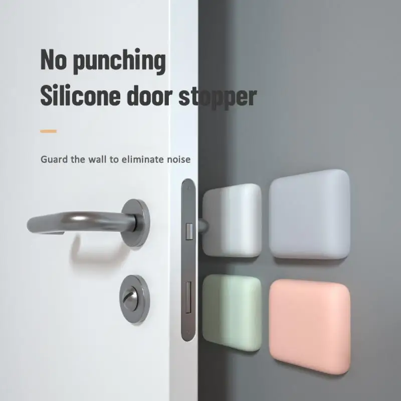 Door Stopper Anti-collision Silicone Handle Self Adhesive Mute Anti-Shock Protection Porte Pad Home Improvement Wall ProtectorP