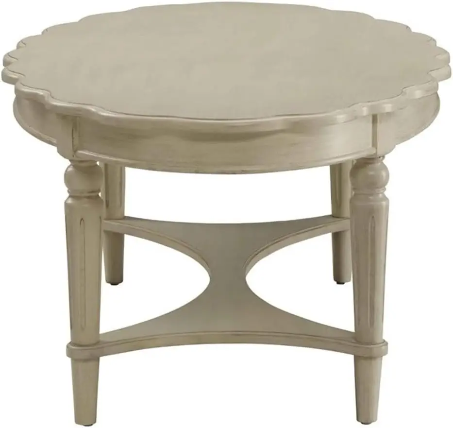 Mesa de centro oval Fordon em branco antigo