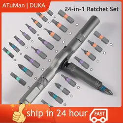 DUKA ATuMan RS1 Hand Tool Ratchet Set Wrench Screwdriver 24 in 1 Multi-tool S2 Magnetic Bits DIY Household Repair Tools