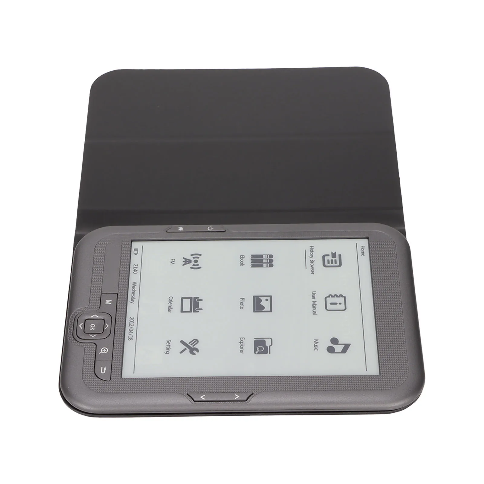 قارئ الكتب الإلكترونية 6 بوصة 800 × 600 HD شاشة حبر قارئ الكتب الإلكترونية دعم FM مع حافظة واقية شاشة حبر سماعة الرأس قارئ E للقراءة