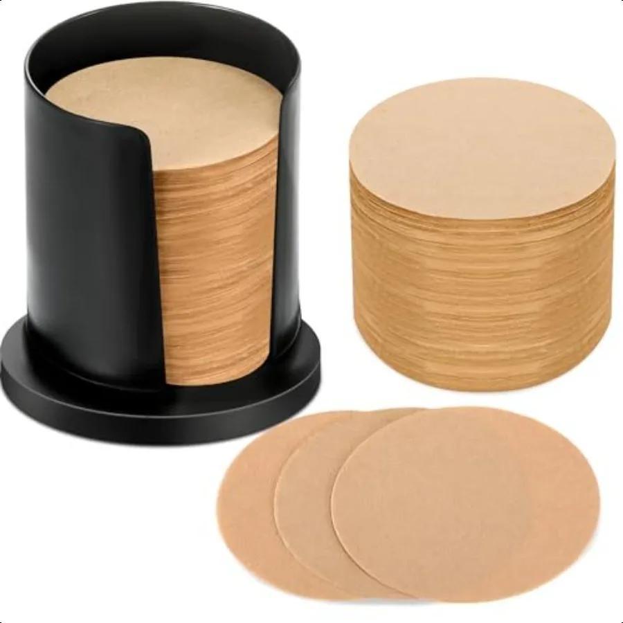 

2 Pack 700 Count Coffee Filter Paper Replacement Filters with Filter Holder Round Paper Filters for DIY Coffee Compatible with