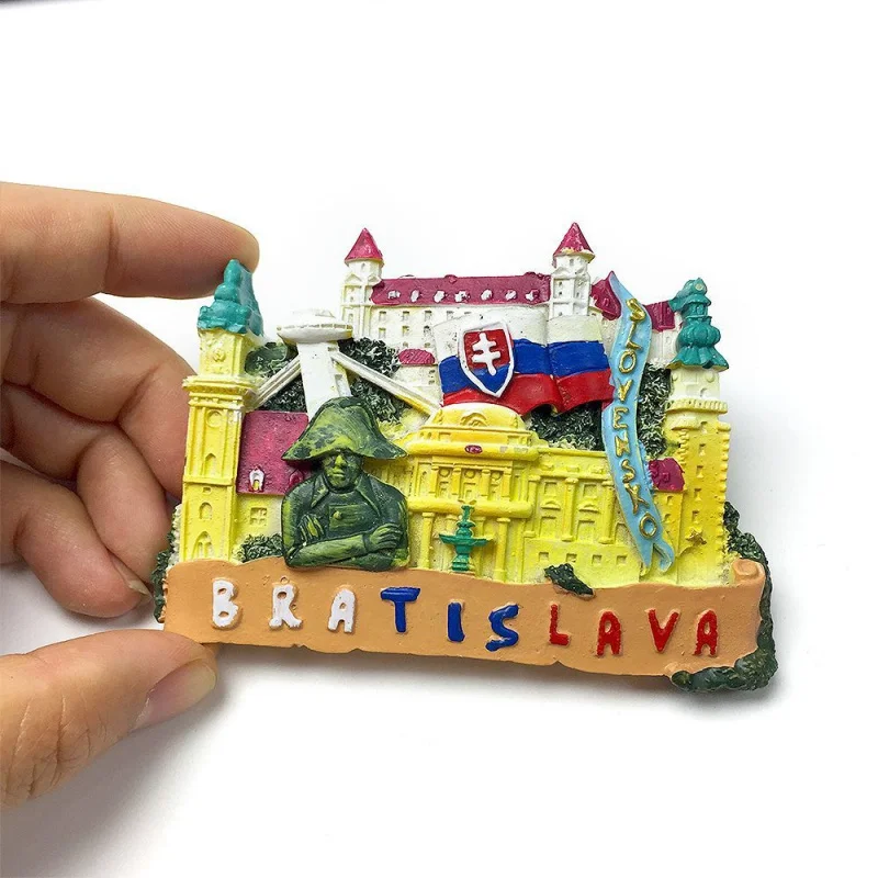 Slovakia's capital Bratislava landmark building tourist souvenir home decoration magnetic fridge magnet