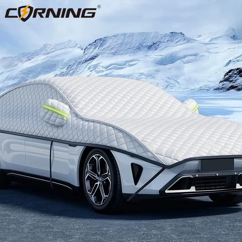 Auto Schnee Abdeckung Outdoor Sonnenschutz Universal Anti-hail Außen Halb Abdeckungen Auto Windschutzscheibe Wasserdicht Staubdicht Schutz Markise