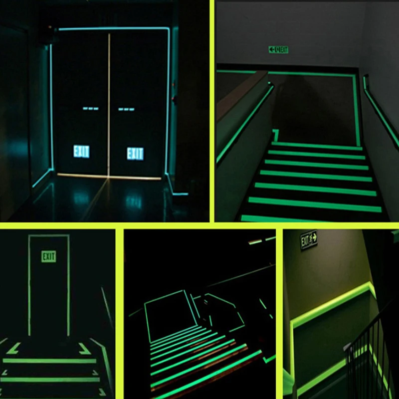 Светящаяся флуоресцентная самоклеящаяся лента для детской безопасности, 3 м