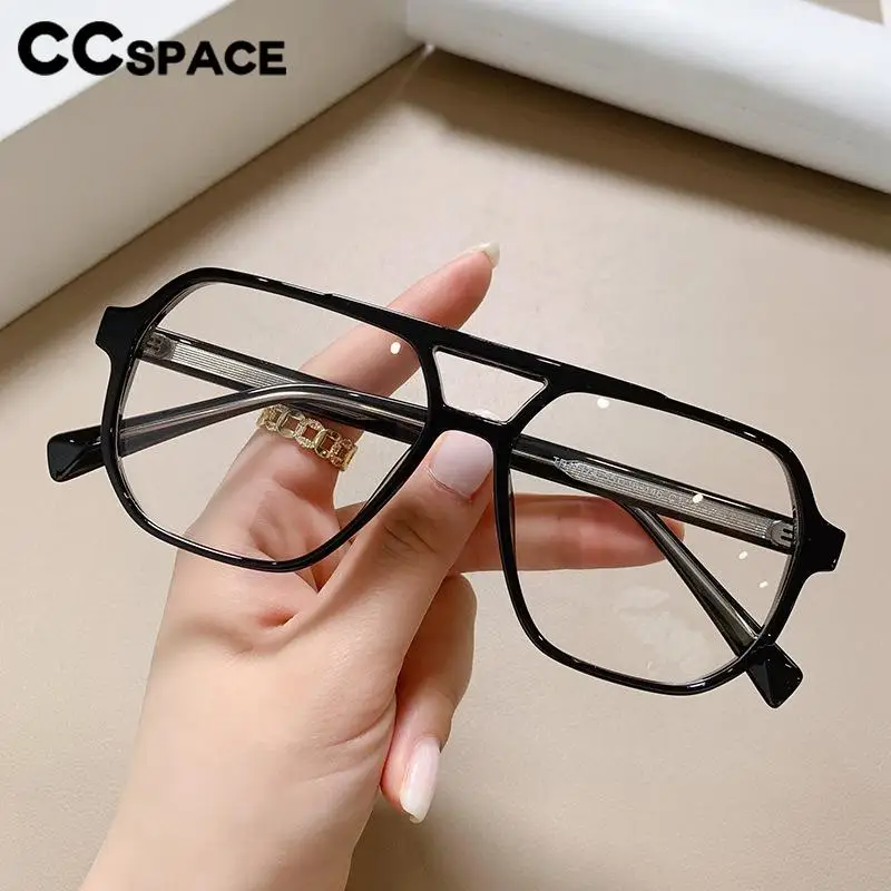 56997 Men Retro Large Size Spectacle Frame Men Fashion Hollow Out Transparent Eyeglass Universal Prescription Spectacles Frames