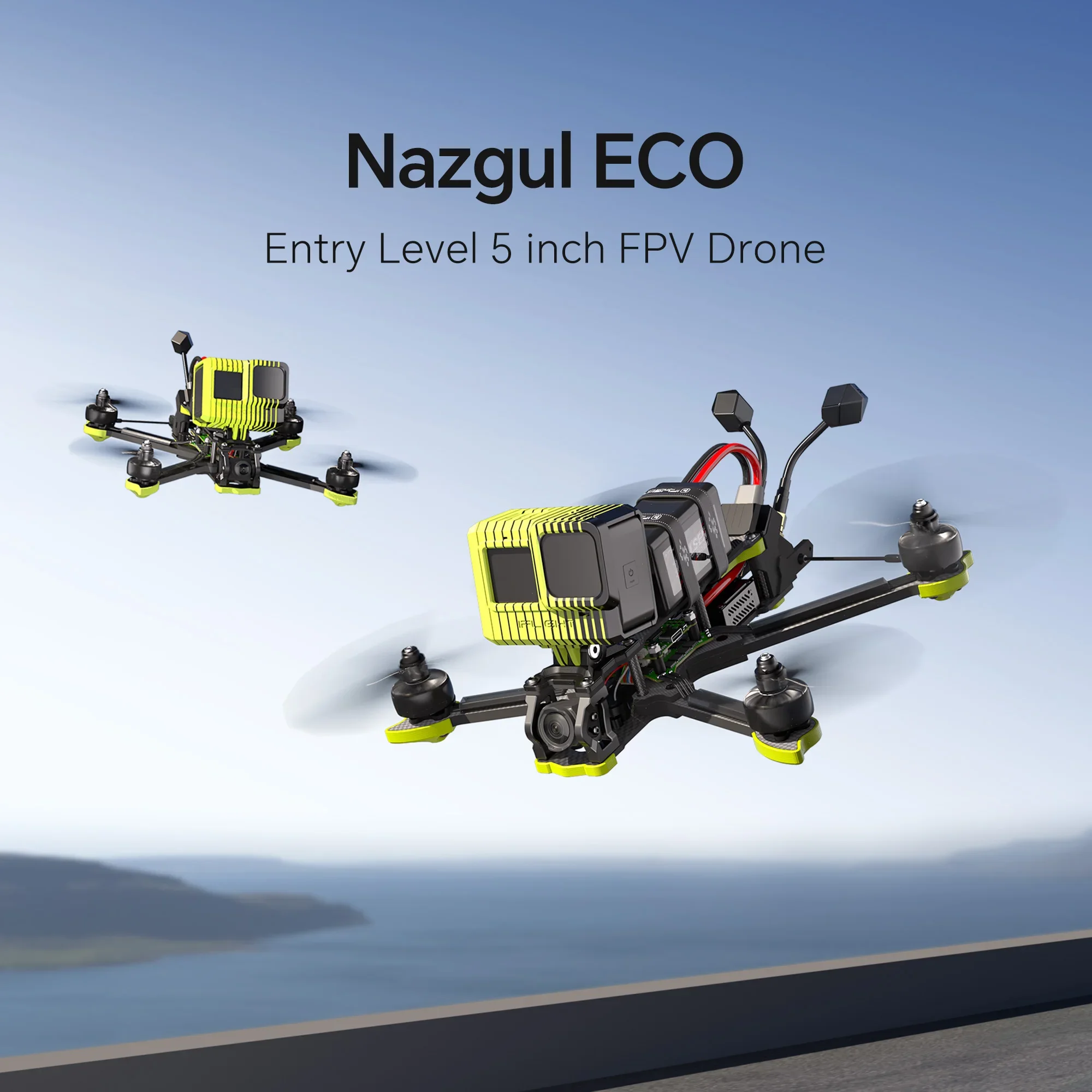 

IFlight Nazgul XL5 ECO 6S 5-дюймовый FPV беспилотный летательный аппарат BLITZ ATF435 55A 1,6 W VTX XING-E Pro 2207 KV