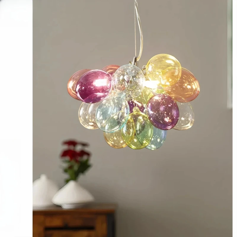 

Dopamine stained glass balloon bubble children's room chandelier creative personality