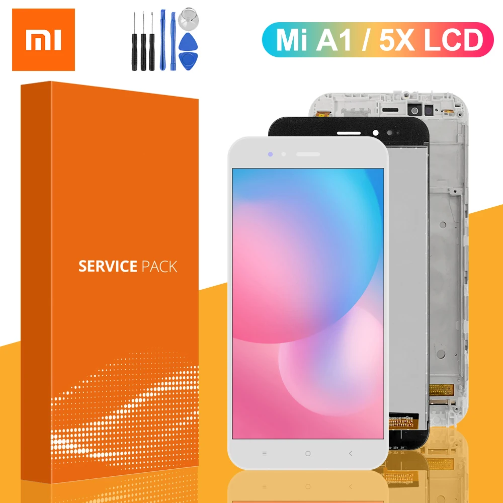 

ЖК-дисплей 5,5 дюйма для Xiaomi Mi A1 mia1, ЖК-дисплей с сенсорным экраном и дигитайзером в сборе с рамкой для Xiaomi Mi 5X mi5x, лучший экран дисплея