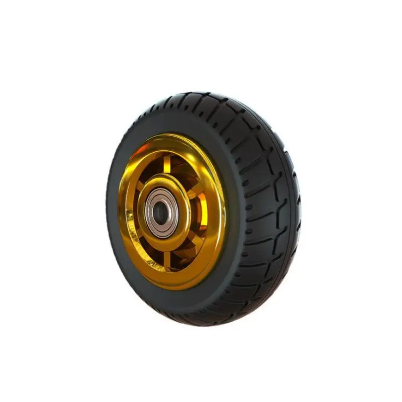 

1 Pcs 5 Inch Heavy-Duty Caster Rubber Gold-Plated/Humvee/TPR Width 50mm Silent Wheel Universal Trolley Industrial Trailer Single