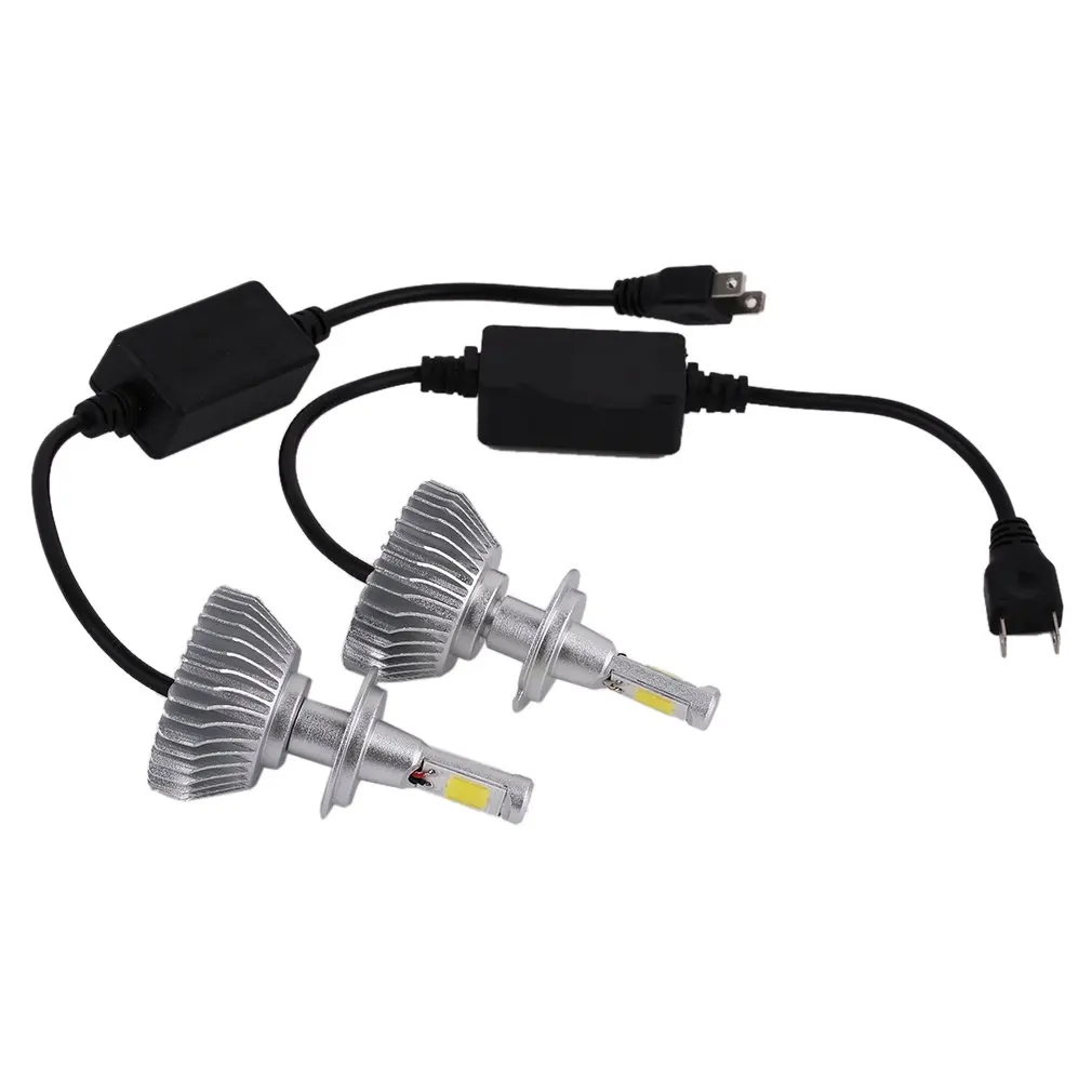 

2 x LED Chips Light 60W 6000LM H4/9004/9007/H13/H1/H7/H3/9005/9006 Headlight Kit H/L Beam Bulbs 6000K