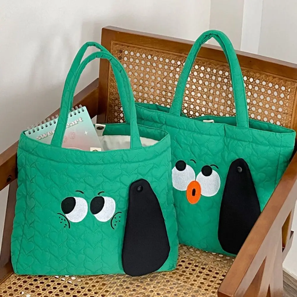 

Print Cartoon Canvas Bag Simple Big Eyes Large Capacity Embroidery Handbag Shoulder Bag Mommy Bag Travel