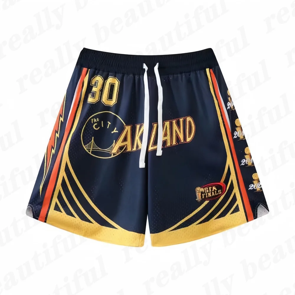 American trend summer fashion shorts new street outdoor sports breathable sweat-absorbent hip hop shorts beach pants new.