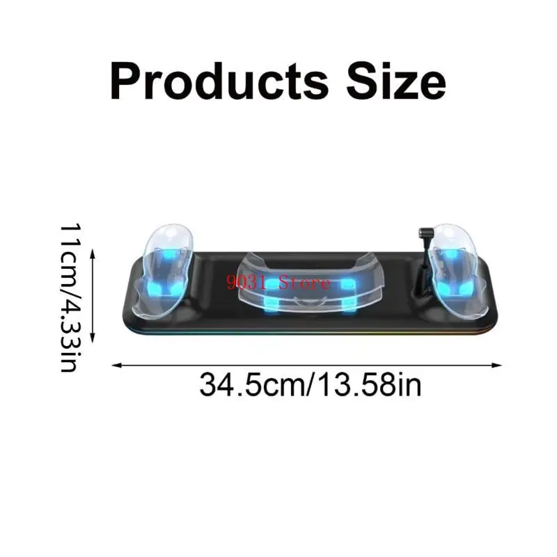 Charging Dock with LED Light for 3 Controller Charging Stand LED Display