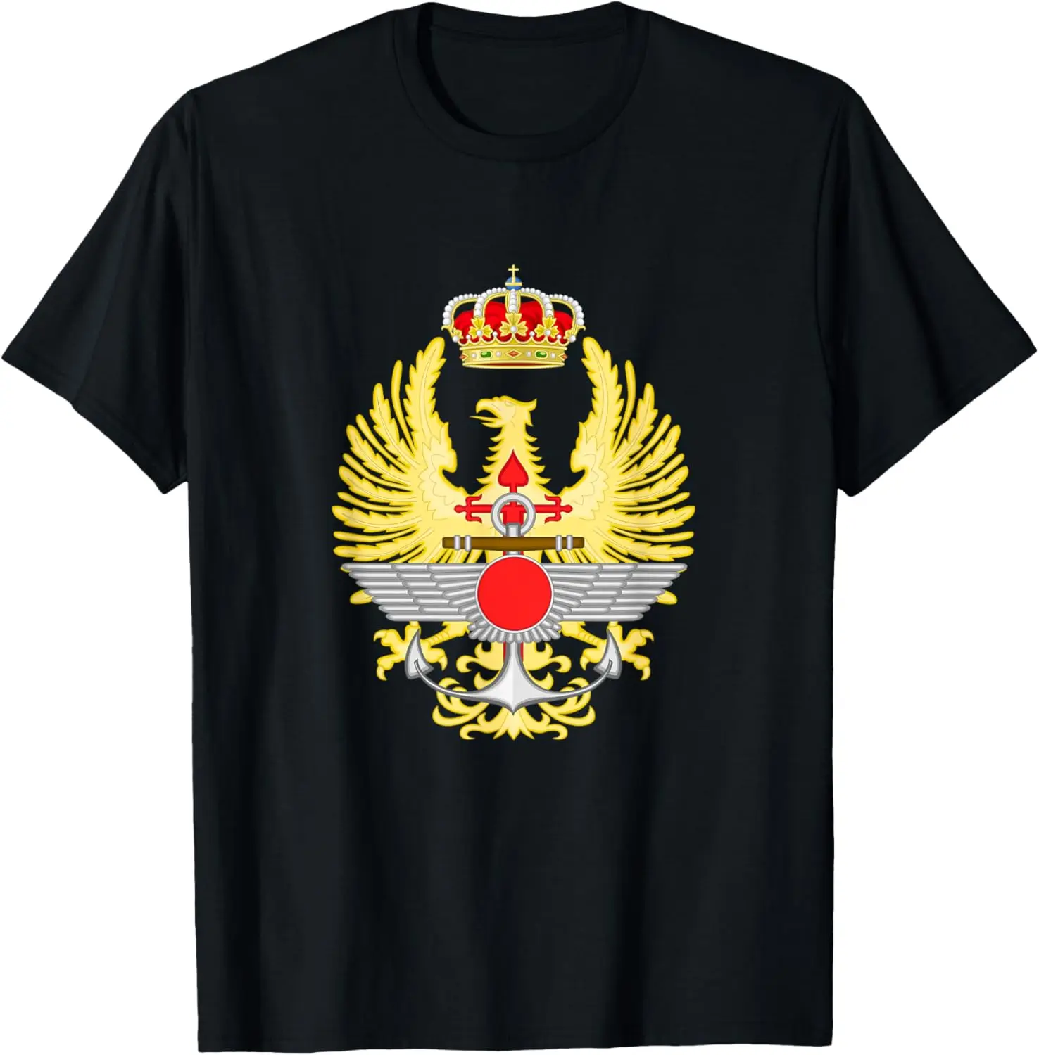 Emblema Fuerzas Armadas Españolas Ejército Español Camiseta T-shirt Short Sleeve Casual 100% Cotton Shift