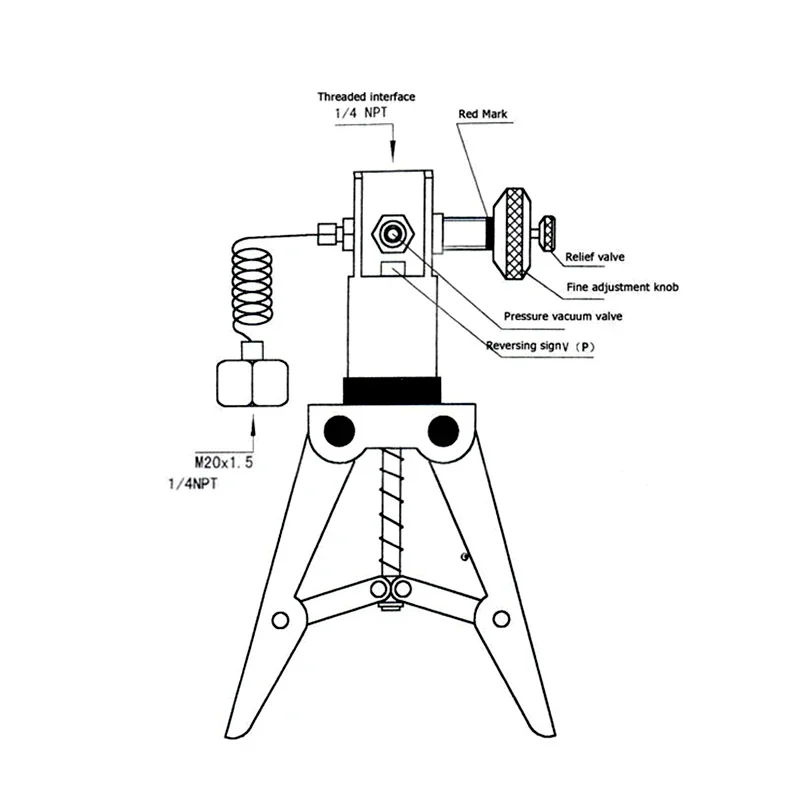 XINYI Pressure Vacuum Hand Operated Pump  Pneumatic Pressure Testing Pump