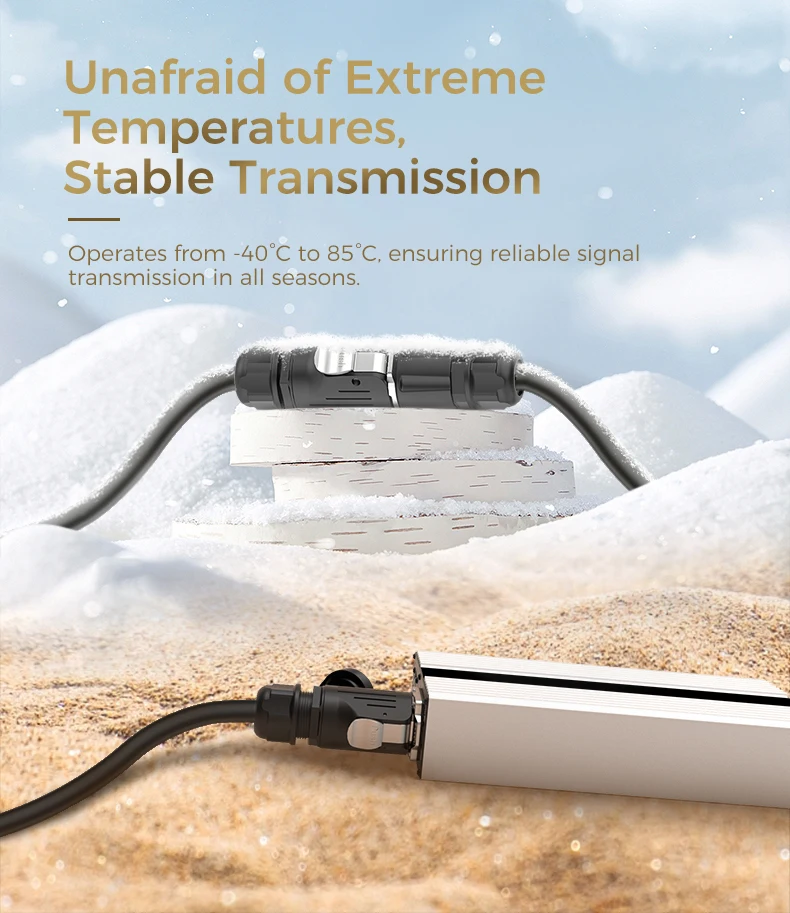 E-WeiChat EW-LP28 IP68 Wasserdichter Steckverbinder Männlicher Stecker Weibliche Buchse Starke Leistung Elektrische Schraubverbindung Lötfrei – Detail 5