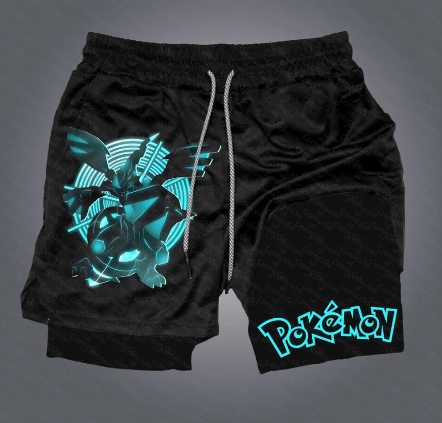 

Официальные спортивные шорты Pokémon Anime Collaboration - унисекс-шорты для бадминтона в стиле аниме, ретро, дышащие, быстросохнущие