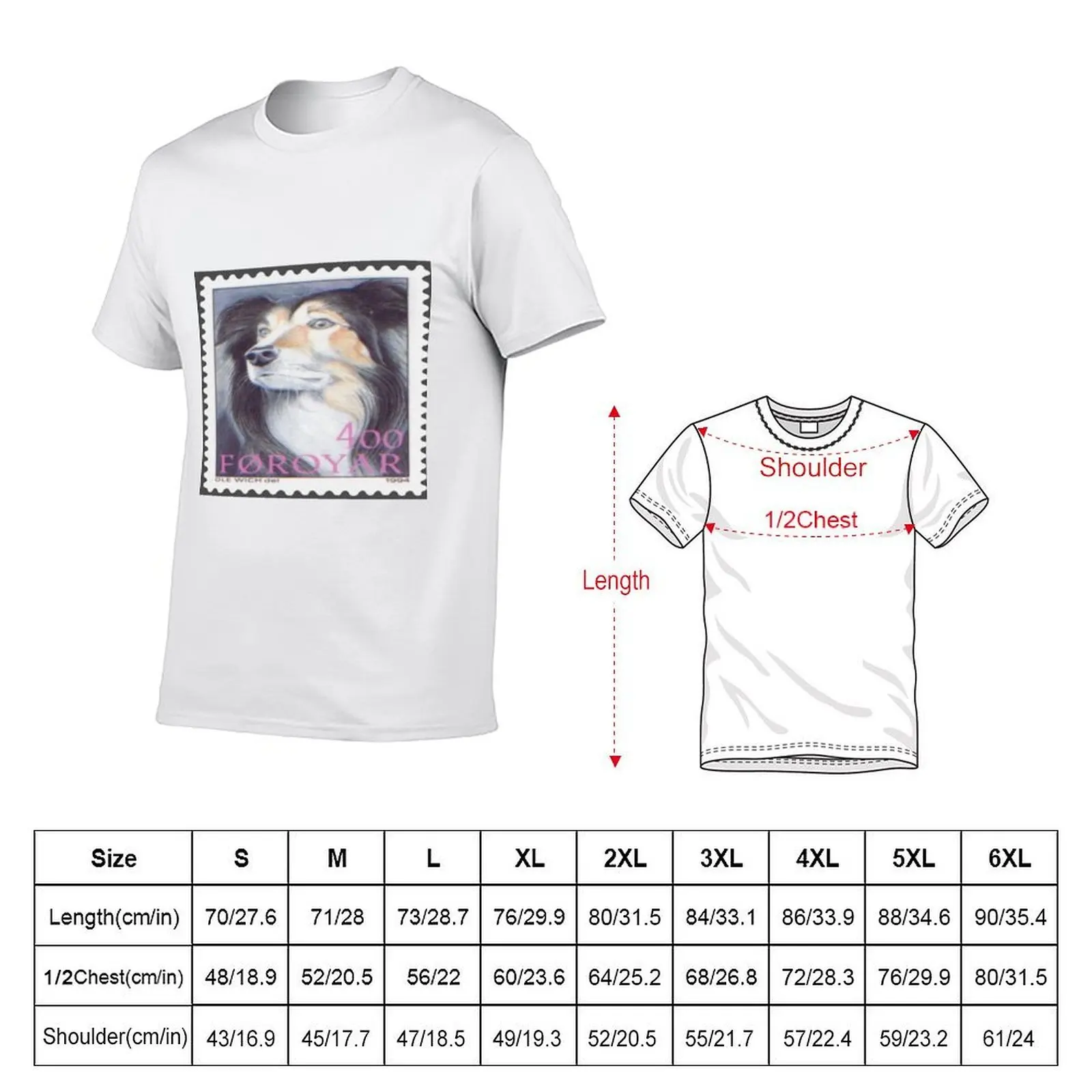 graphic stamp sheepdog shirt graphic shirts man Island t man T-Shirt cotton man for t Faroe shirt t #2