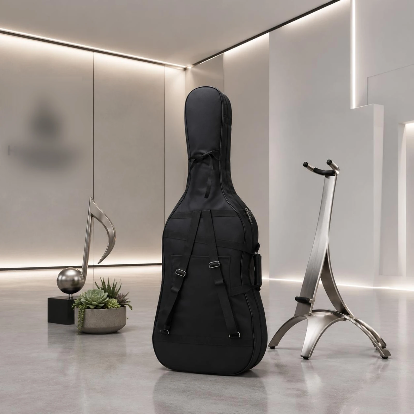Padded Cello Gig Bag Front Pocket Cello Gig Bag Music Transport Item Zip Closure Top Handle