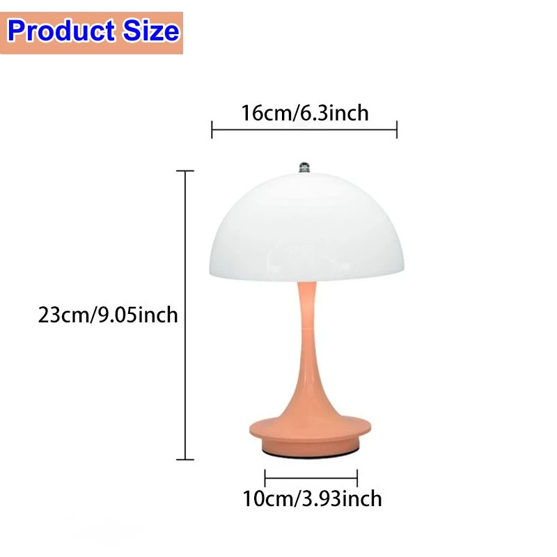 LED Table Lamp Rechargeable Wireless 3 Colors Dimmable Switch Sensor Touch Bedside Night Light For Restaurant Bar Bedroom Decor