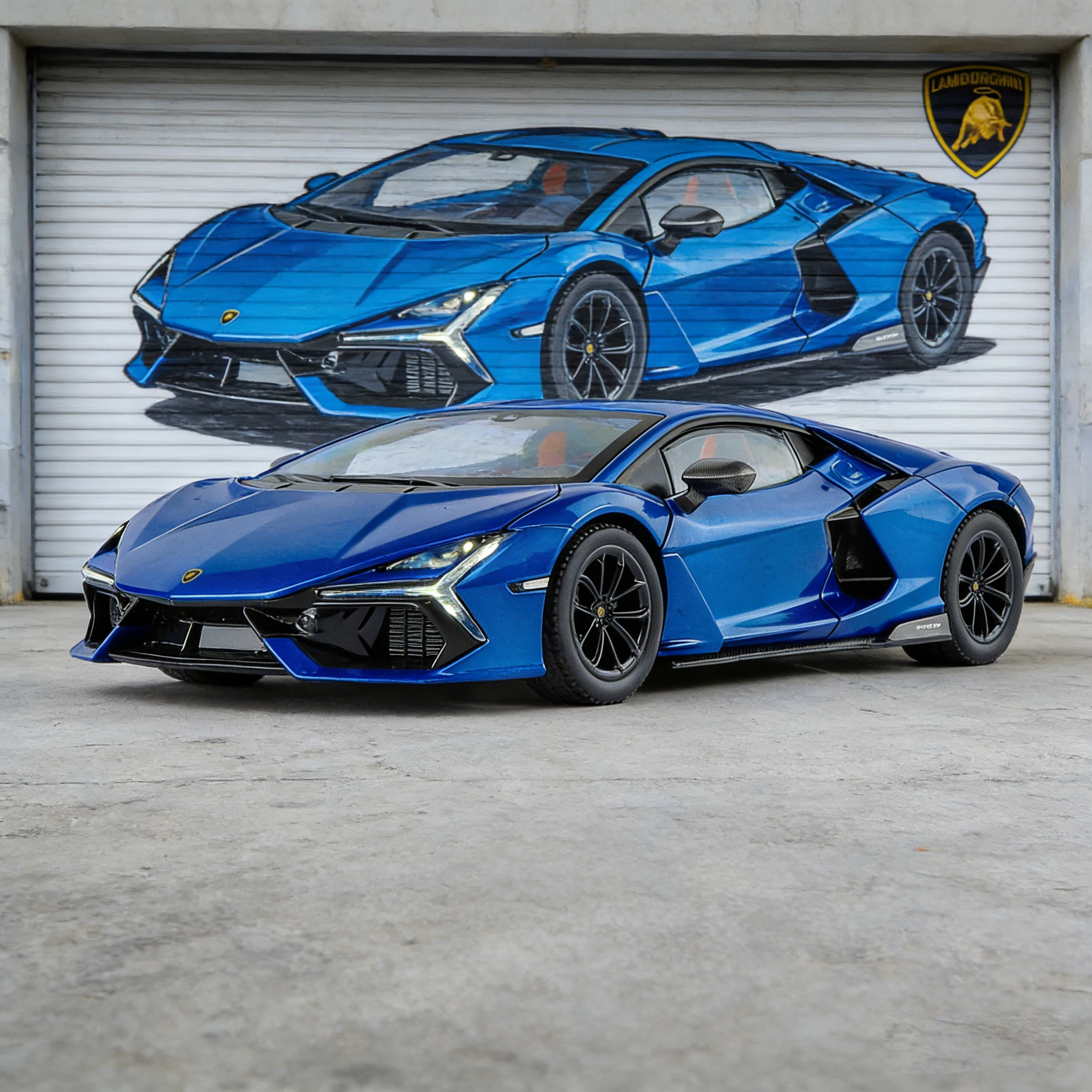 

Модель суперкара Revuelto в масштабе 1:24, с имитацией звука и света, литая из сплава, коллекционная машинка для мальчиков, украшение, подарок на день рождения