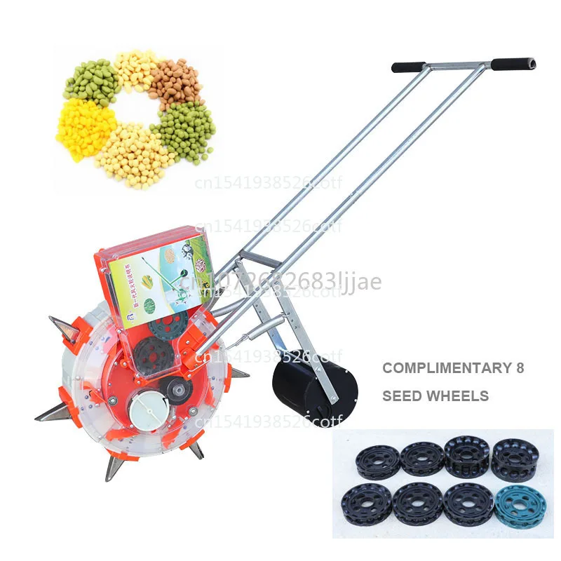 

Soybean Peanut and Corn Roller Rotary Seeder Precision Planter Hand-propelled Seeder Machine Plant Seed Disseminatos Cotton