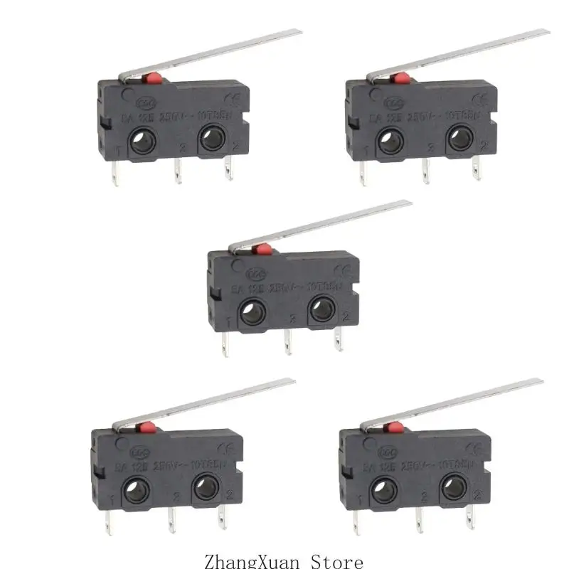 Schnappkontakt-Mikroschalter-Kontakttaste, KW11 KW12-Steuereinheit mit Kunststoffgehäuse, Metallkontakten und Nennwerthinweis – Detail 4