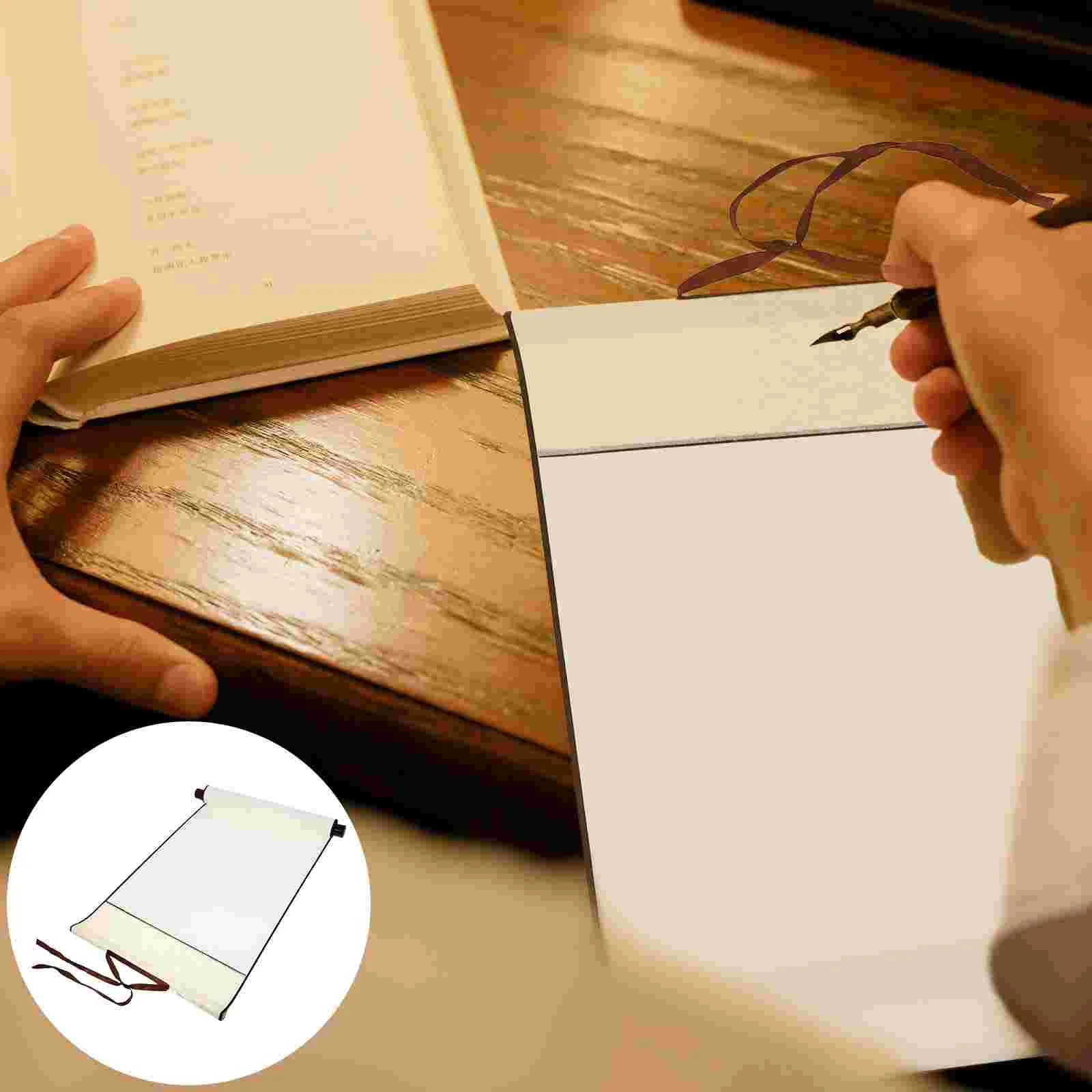 

Calligraphy Scroll Hanging Paper Painting Supply Blank Scrolls Writing Indoor Wall