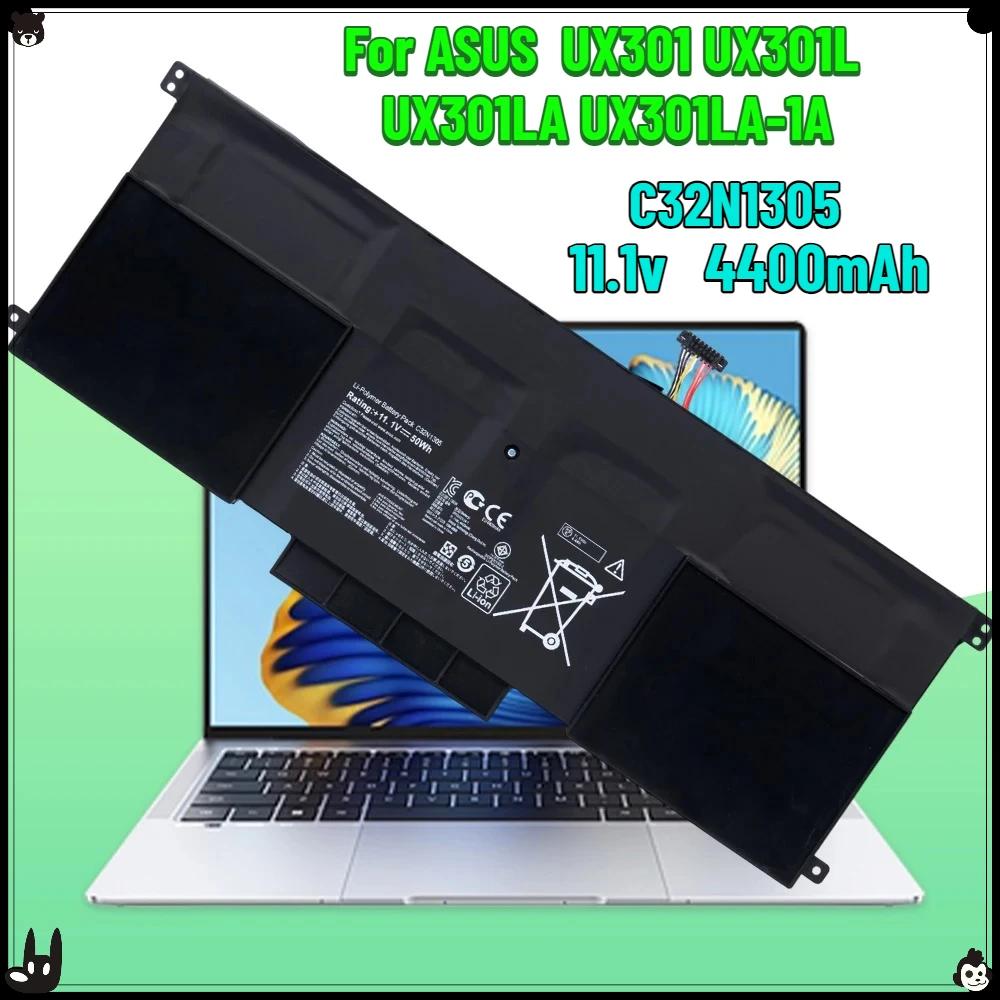 【توصيل سريع】بطارية كمبيوتر محمول C32N1305 لأجهزة ASUS Zenbook UX301 UX301L UX301LA UX301LA-1A