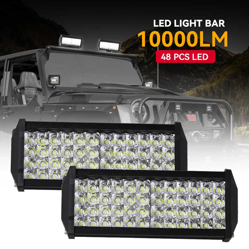 Car Work Light LED Offroad 4x4 Spotlights Fog Lamp Diode Headlight SUV ATV Tractor Boat Trucks Excavator Light Bar 12V