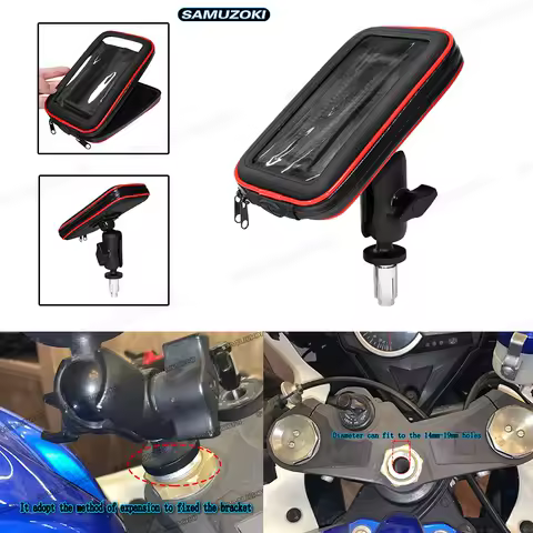 For Yamaha R1 R6 BMW-S1000RR Honda F5 CBR650F Motorcycle Phone Camera Holder Navigation Grips Bracket Adjustable