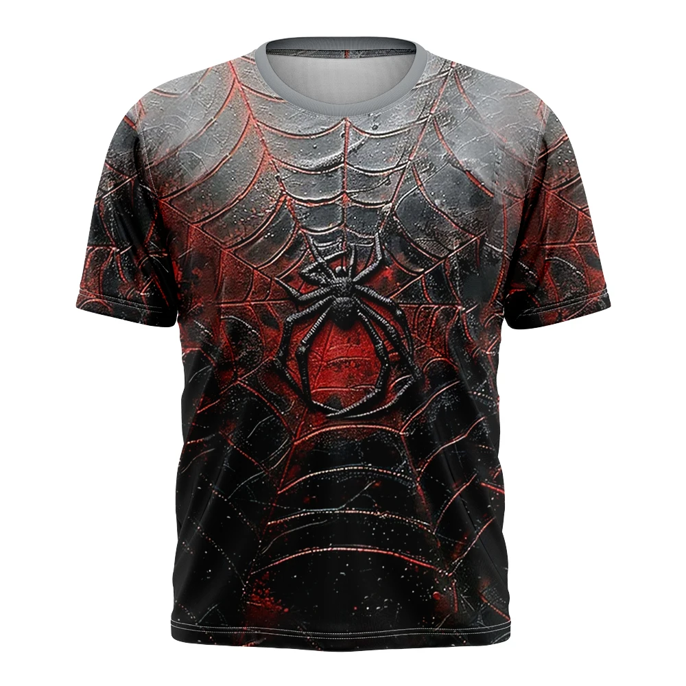 Neue Mode Spinne Logo graphic t shirts Männer Casual Persönlichkeit Kühlen 3D Gedruckt Tees Sommer Outdoor-Sport Kurzarm Tops