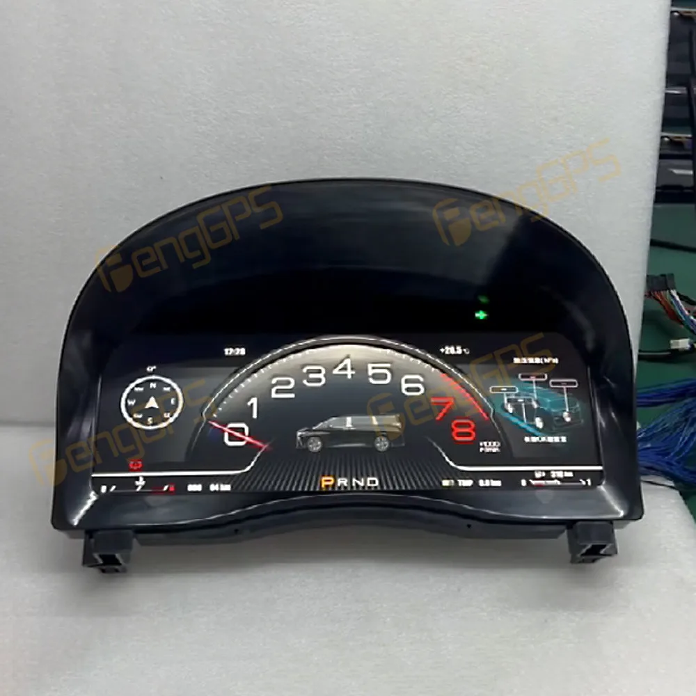 Painel de instrumentos lcd de 12.3 para toyota vellfire alphard 20/30 série 2008-2023 atualizado 40 séries instrumento de cluster digital
